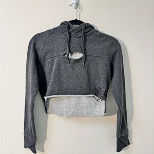 Gymshark Charcoal Cropped Hoodie